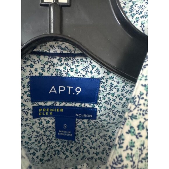 Apt. 9 Mens Premier Flex No Iron Small Floral Print Dress Shirt - Picture 3 of 5
